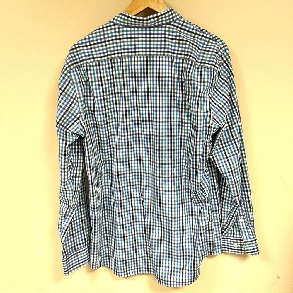 Banana Republic plaid cotton button down shirt L